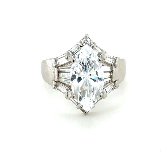 Sparkling Cz 925 Silver Ring - Picture 1 of 10